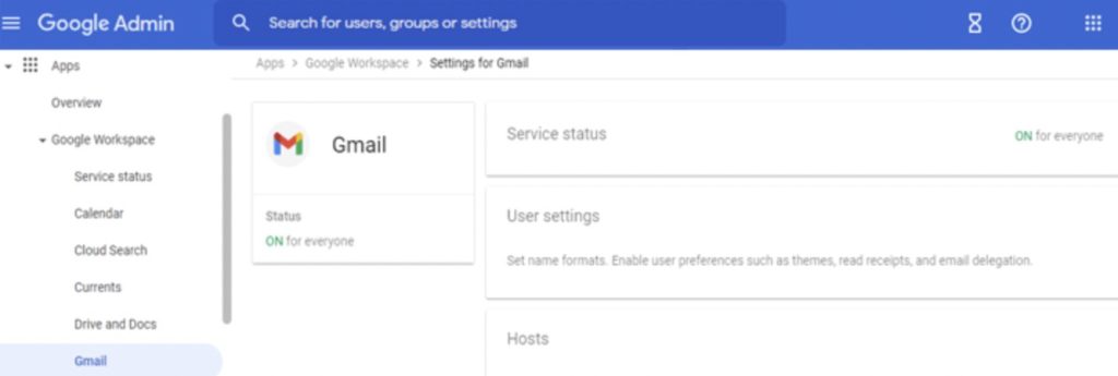 image of workspace gmail settings
