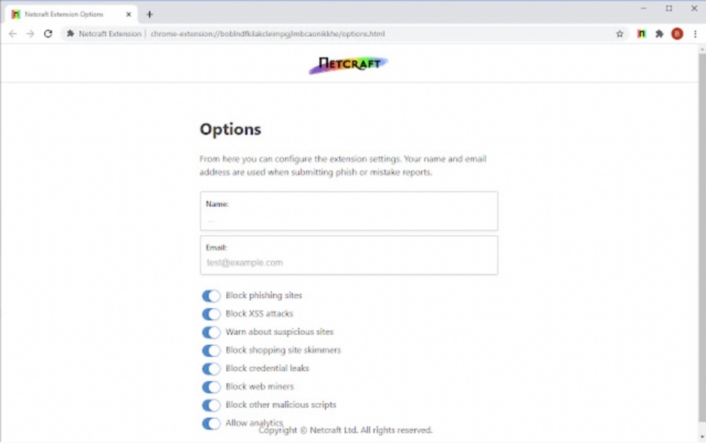 Netcraft allows you to define rules to help you and users in your org prevent phishing
