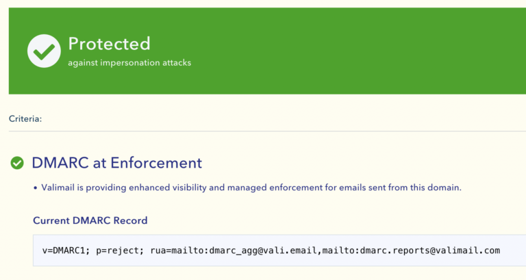dmarc at enforcement