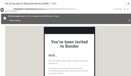 A phishing email with the word “Hello” spelled with a zero (Hell0).